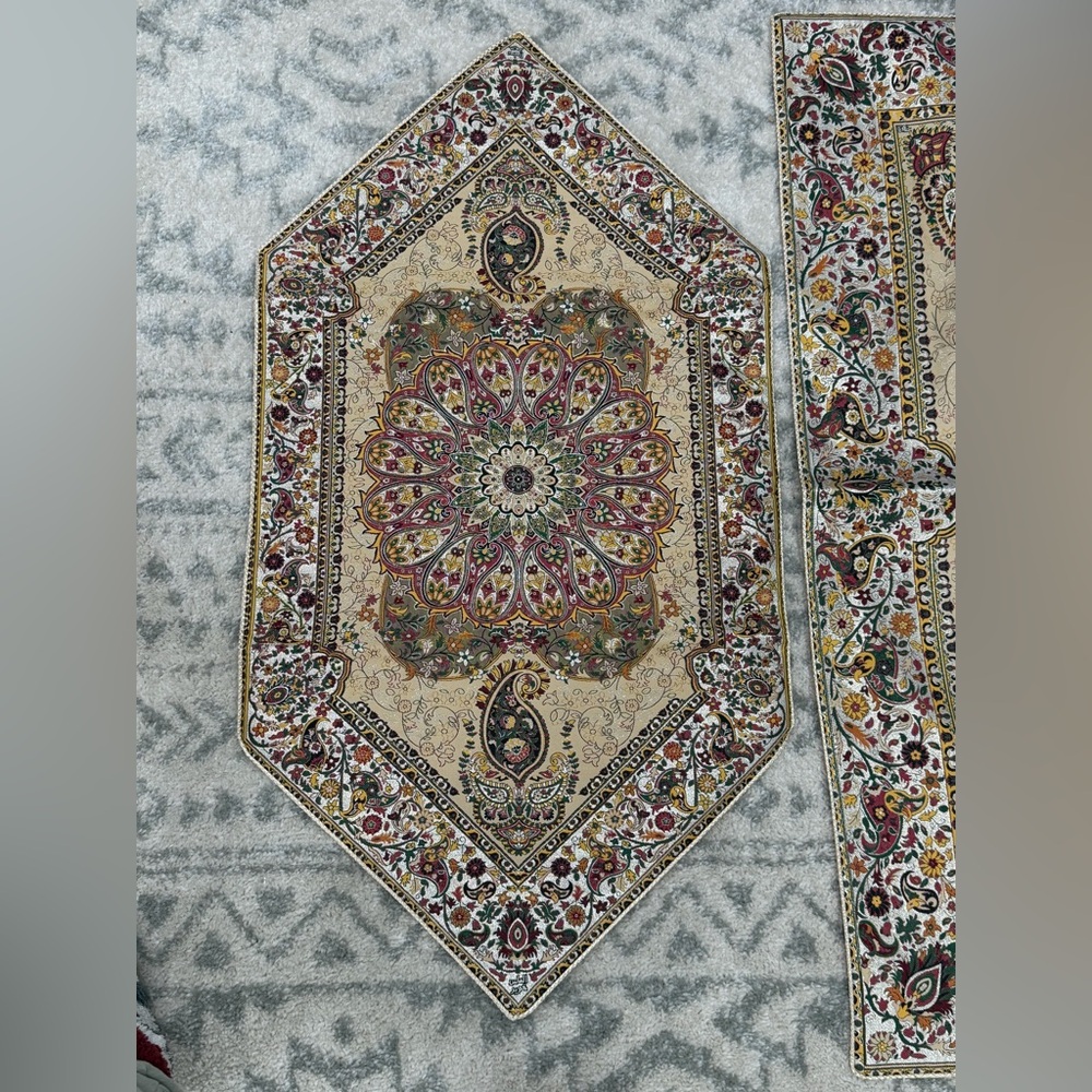 Persian Termeh 5Pc Table Set Runners Tablecloth Placemats Luxury Decor - Picture 4 of 8